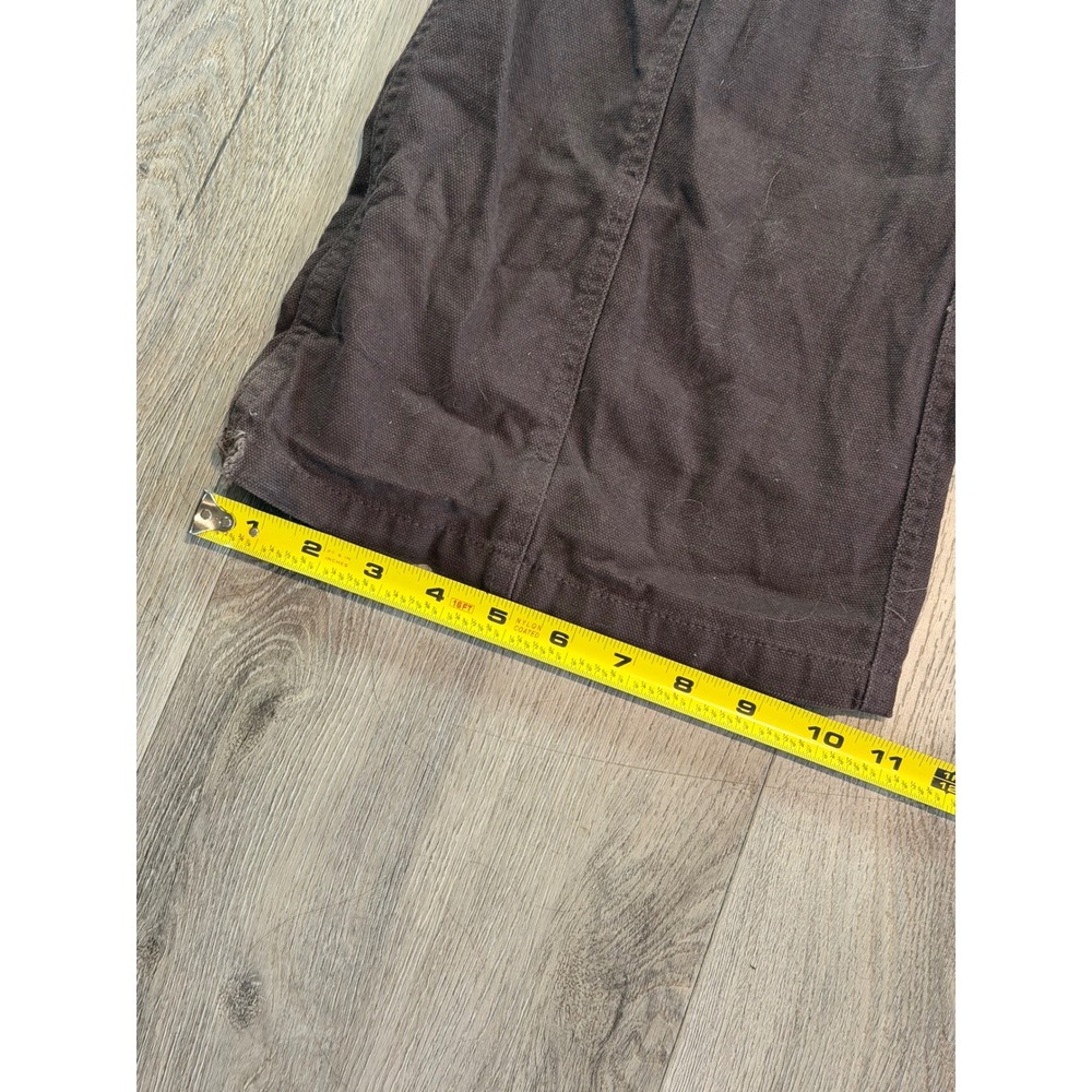 Y2K Aeropostale Womens XL Utility Cargo Pants Brown Wide Leg Cotton - Picture 11 of 13